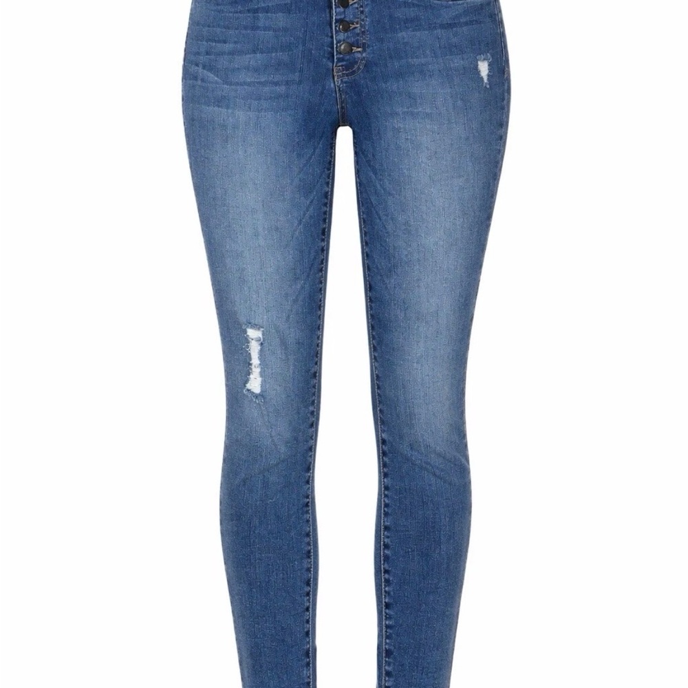 Kut From The Kloth High Rise Button Fly Skinny Jeans Size 6
